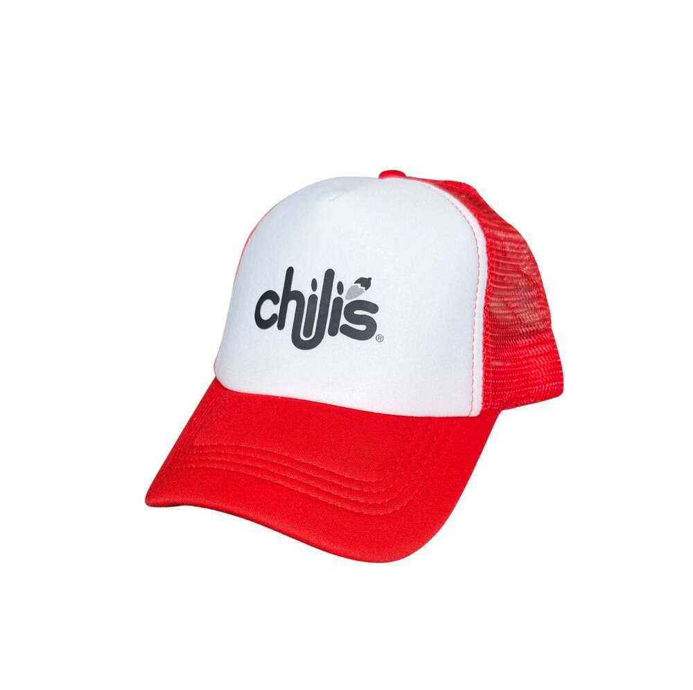 Chili's Grill & Bar Red and White Trucker Hat